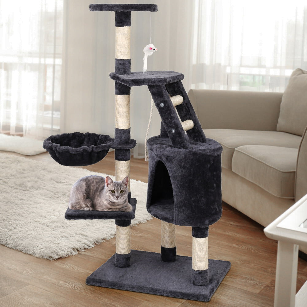 i.Pet Cat Tree 120cm Trees Scratching Post Scratcher Tower Condo House Furniture Wood Multi Level freeshipping - Awezingly