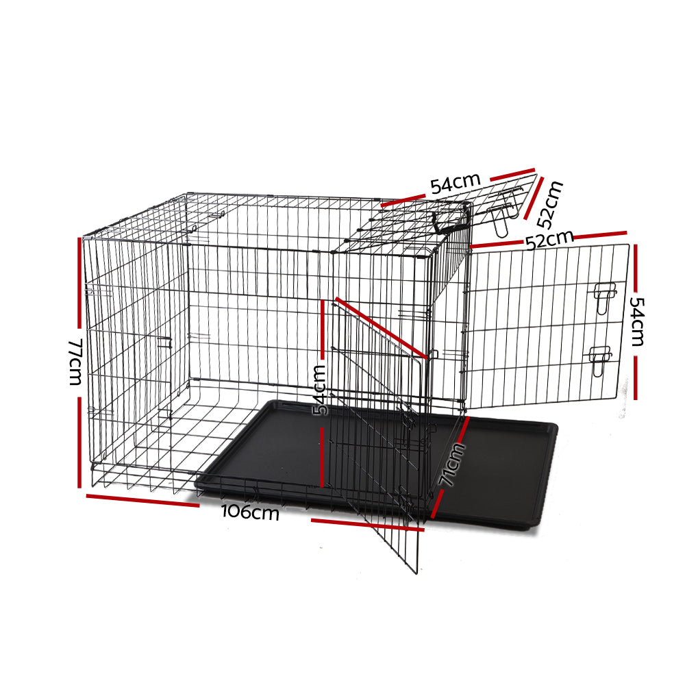 i.Pet 42inch Pet Cage - Black freeshipping - Awezingly