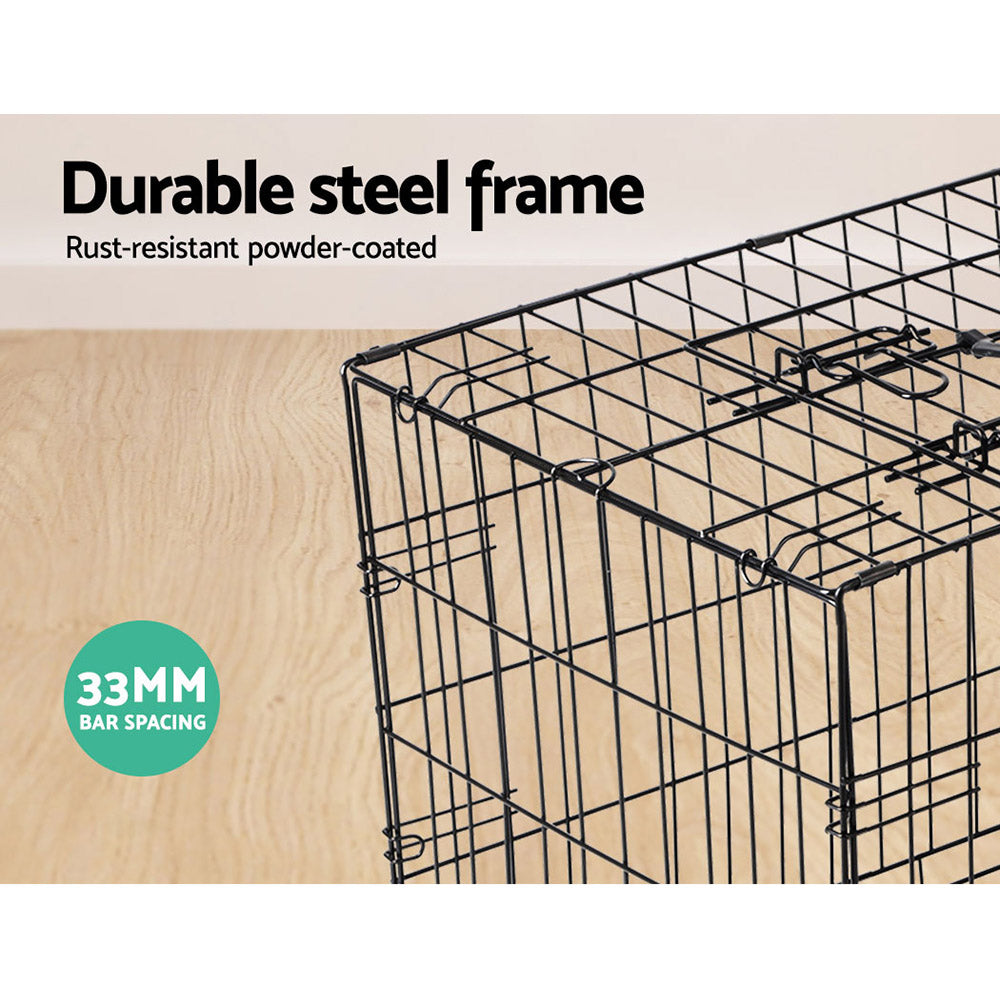 i.Pet 42inch Pet Cage - Black freeshipping - Awezingly