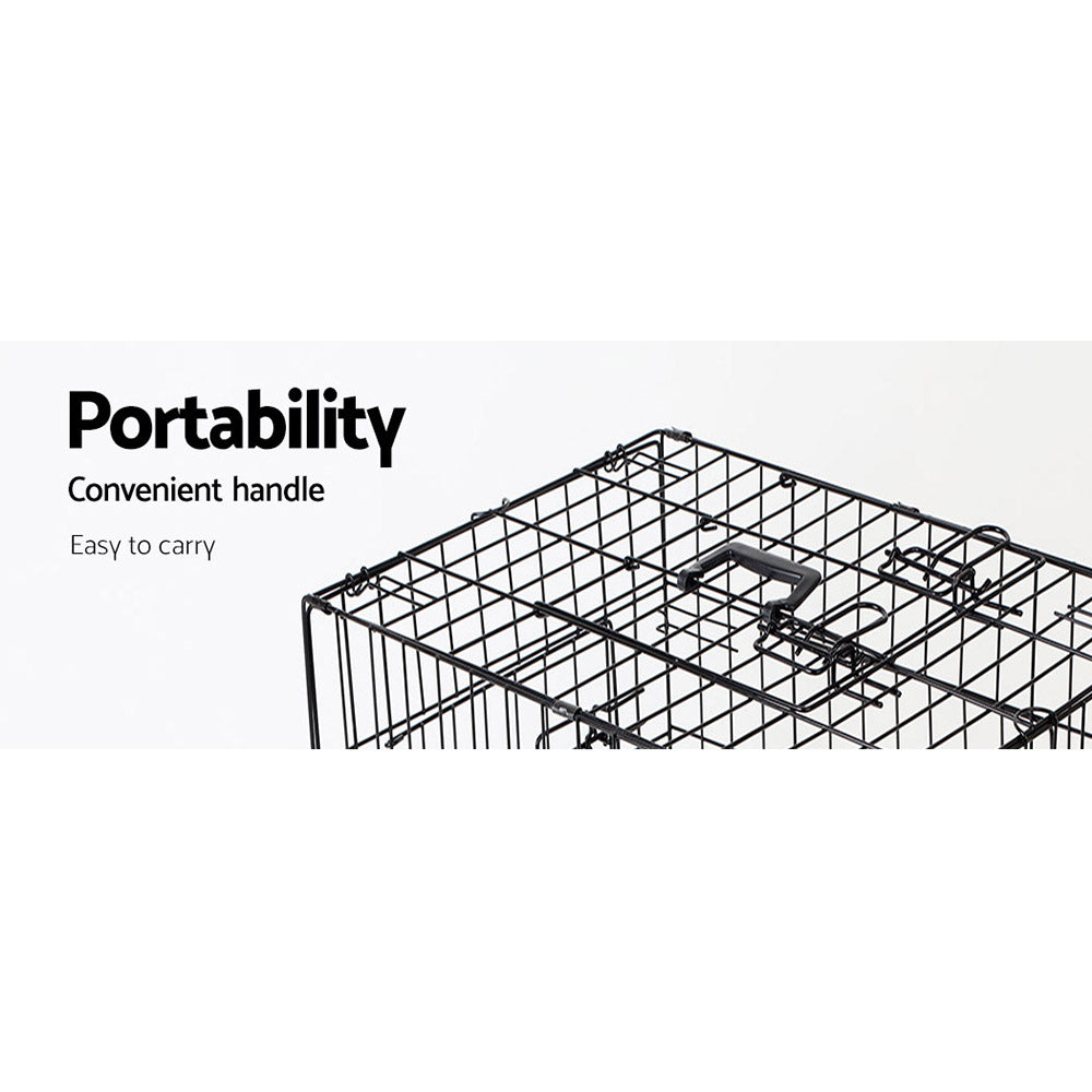 i.Pet 42inch Pet Cage - Black freeshipping - Awezingly