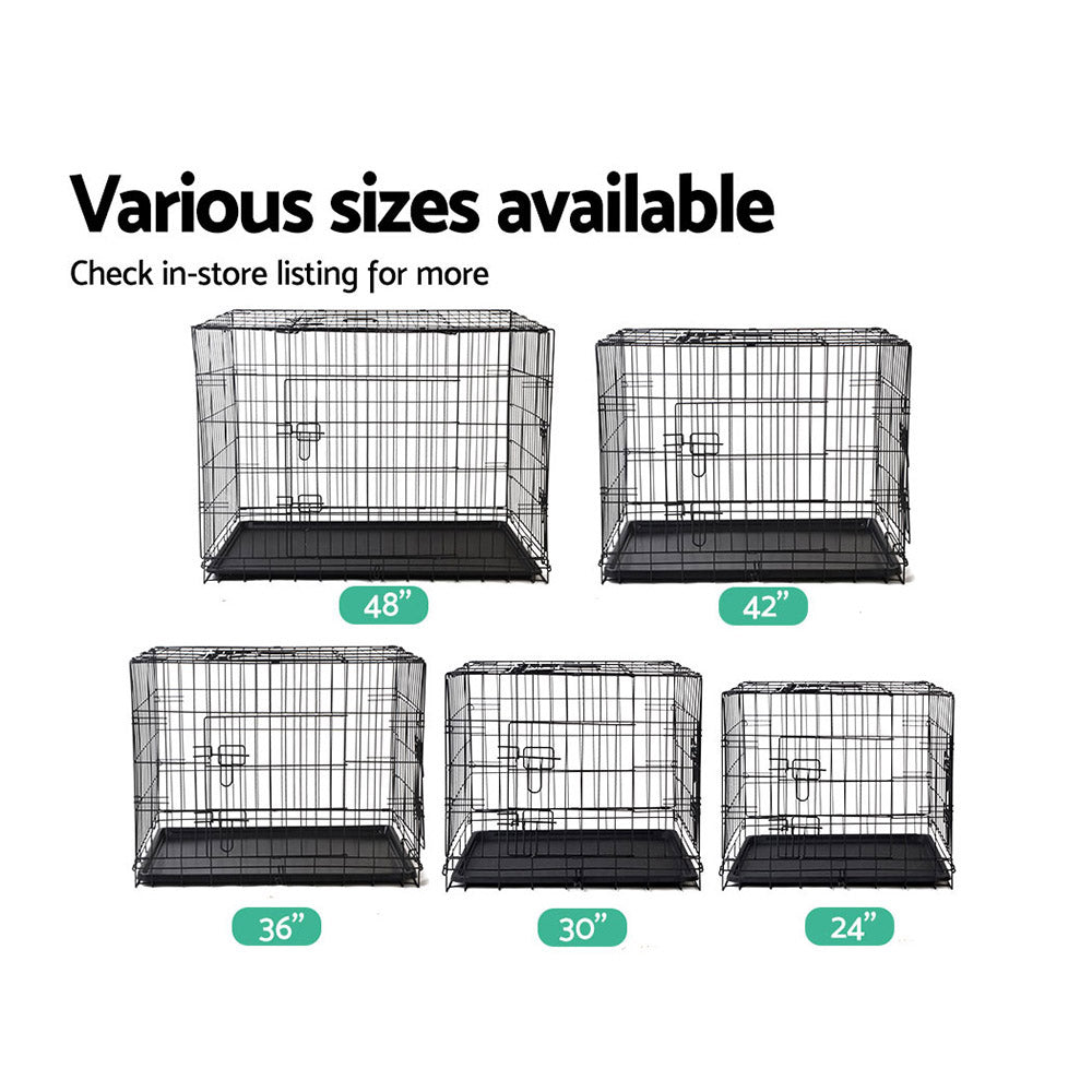 i.Pet 42inch Pet Cage - Black freeshipping - Awezingly