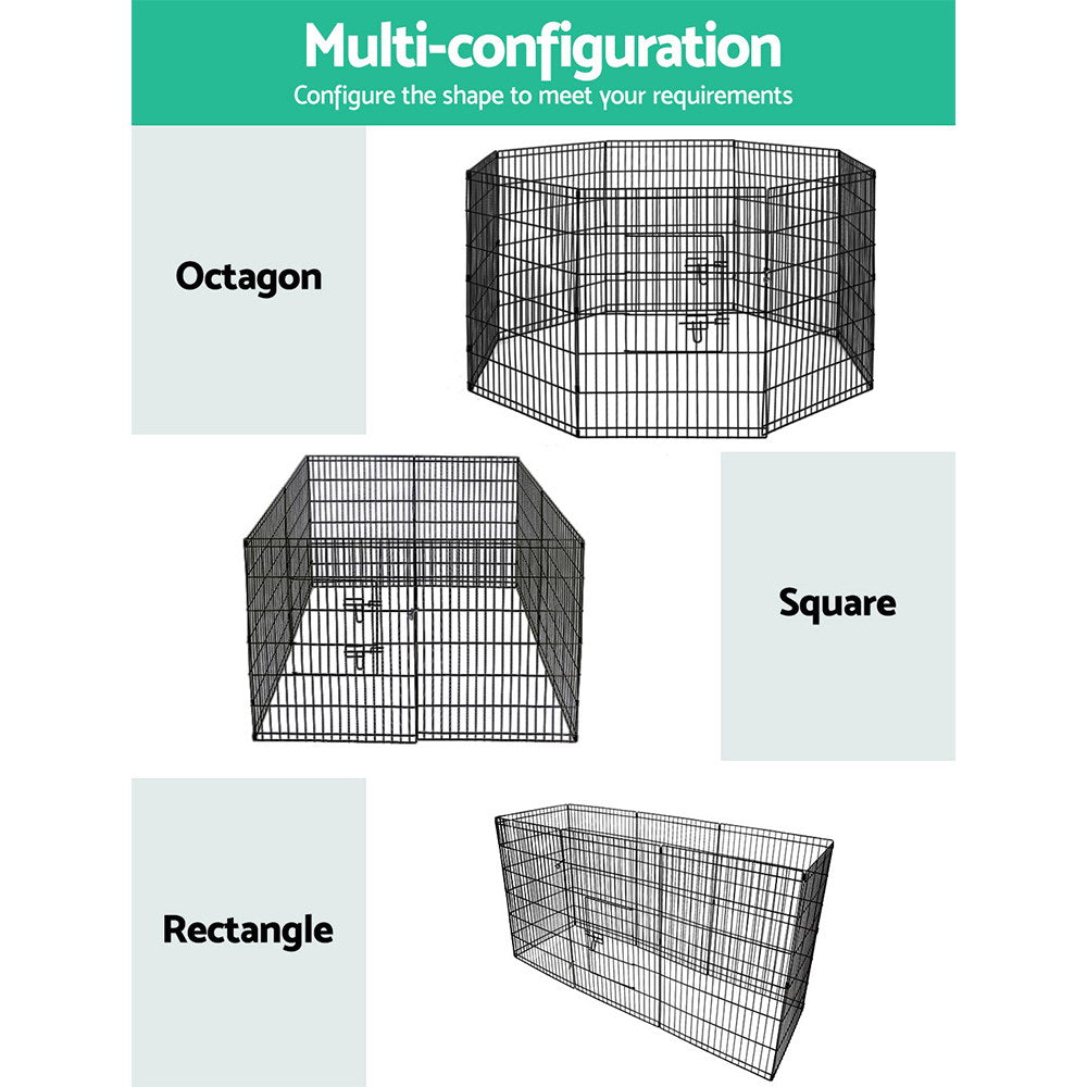 i.Pet 2X36 8 Panel Pet Dog Playpen Puppy Exercise Cage Enclosure Fence Play Pen
