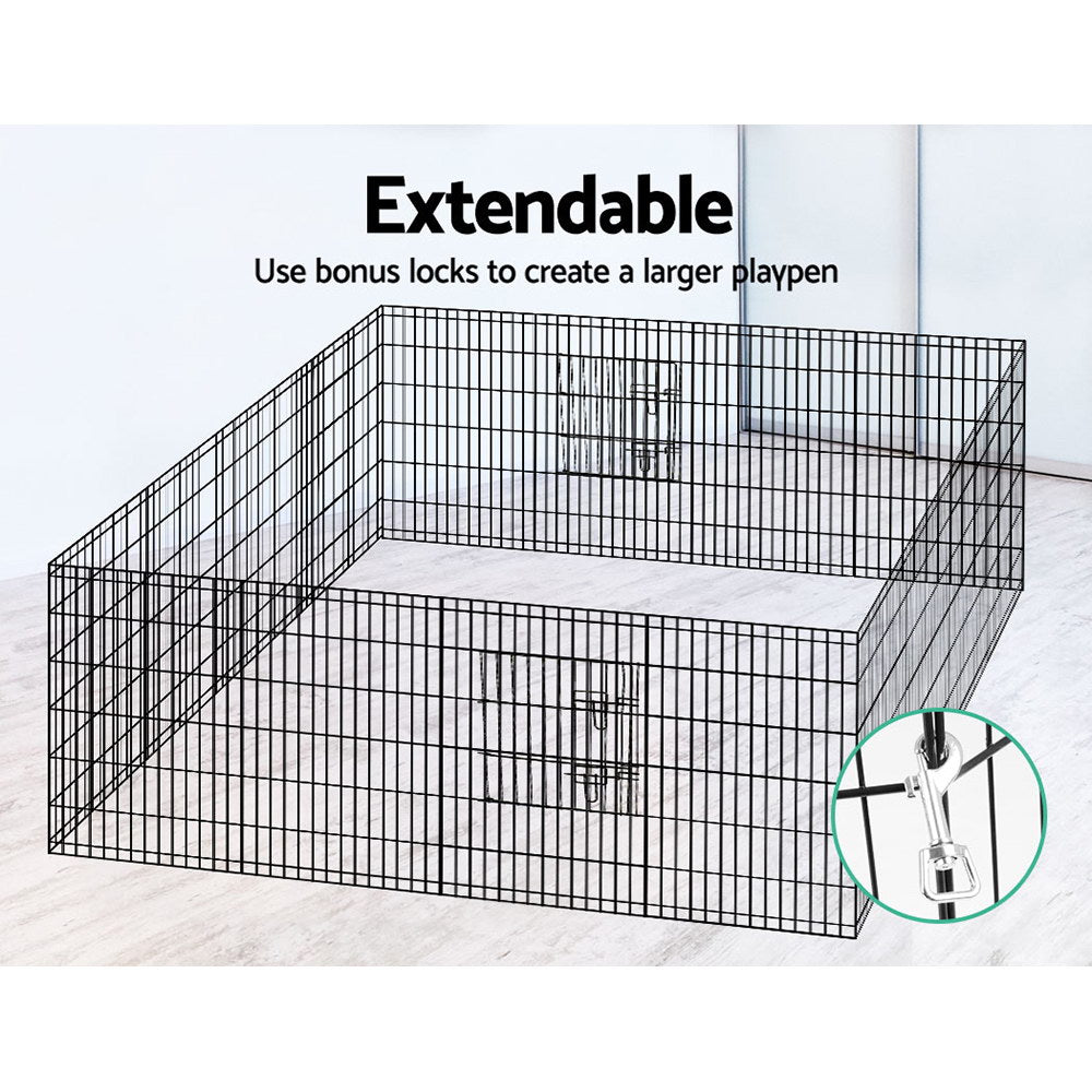 i.Pet 2X36 8 Panel Pet Dog Playpen Puppy Exercise Cage Enclosure Fence Play Pen
