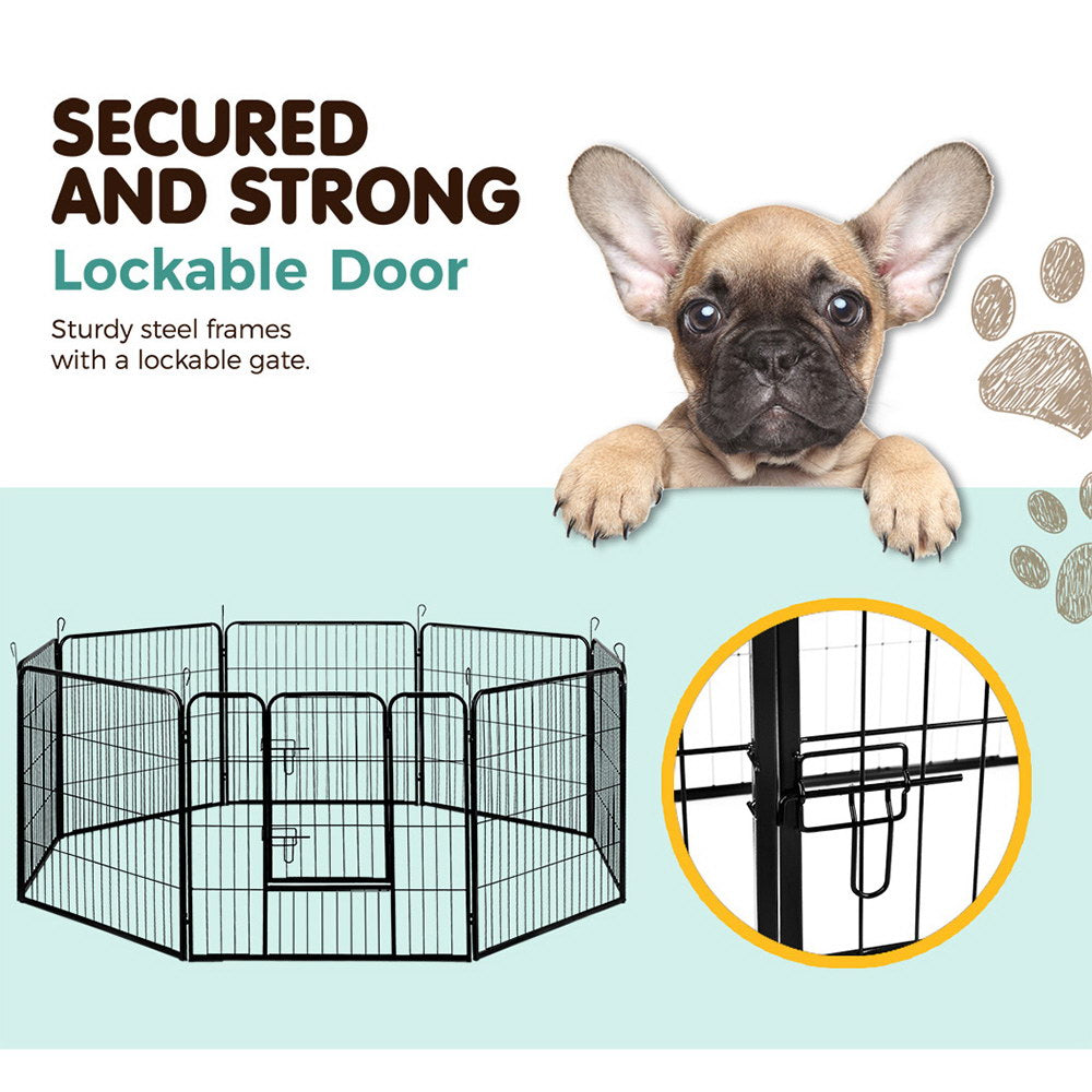 i.Pet 8 Panel Pet Dog Playpen Puppy Exercise Cage Enclosure Fence Play Pen 80x80cm freeshipping - Awezingly