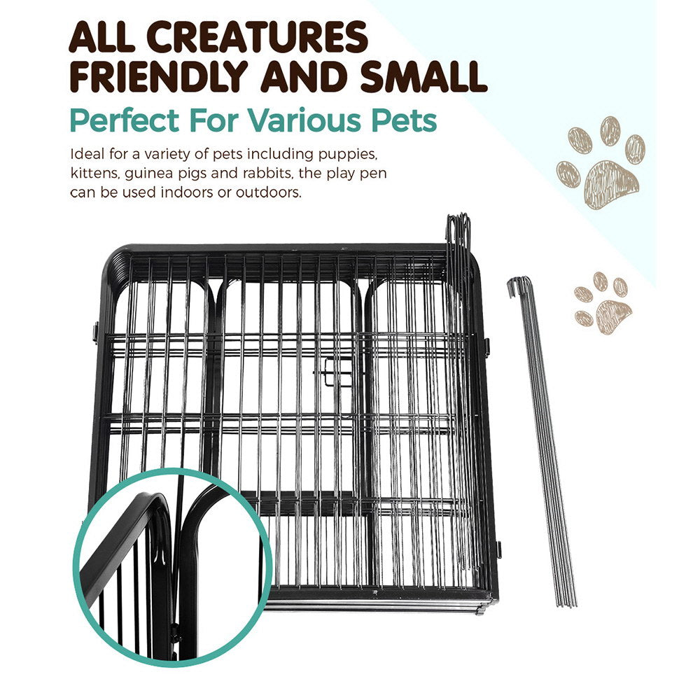 i.Pet 8 Panel Pet Dog Playpen Puppy Exercise Cage Enclosure Fence Play Pen 80x80cm freeshipping - Awezingly