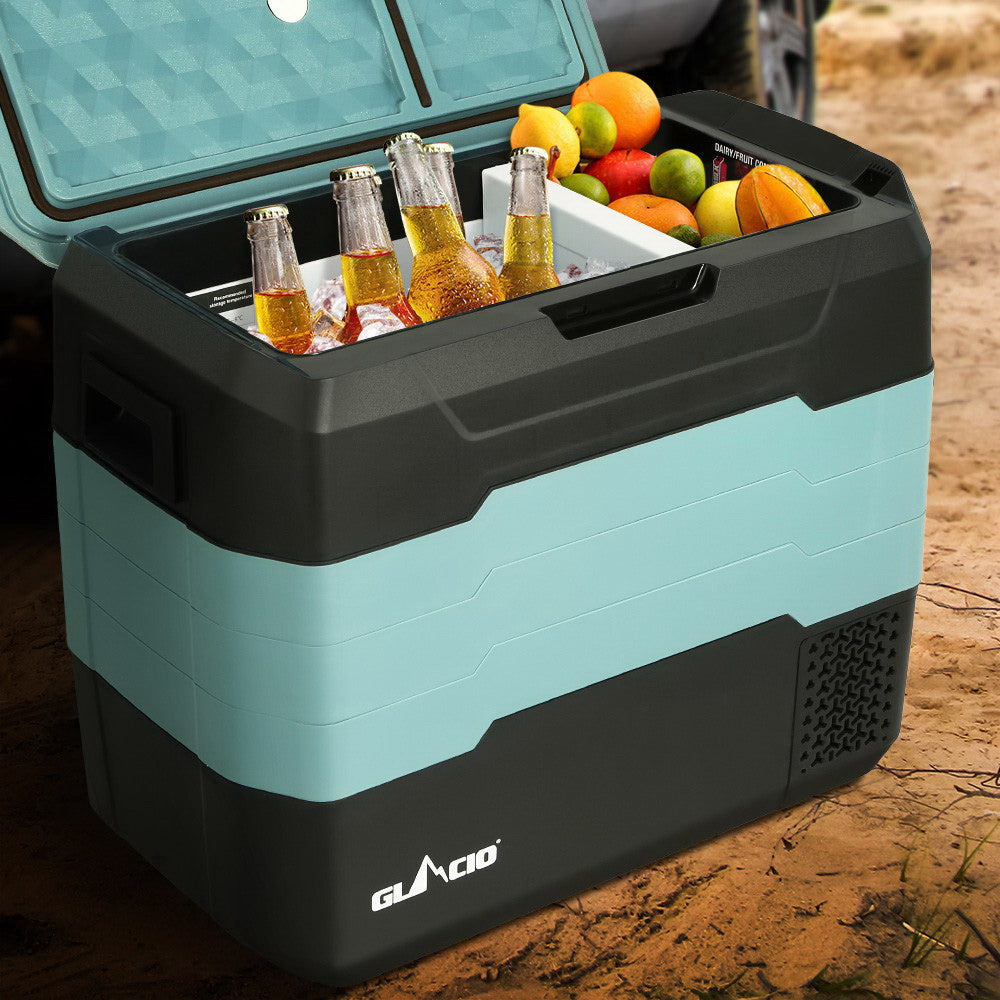 Glacio 50L Portable Fridge Freezer Fridges Cooler Camping 12V/24V/240V Caravan Glacio