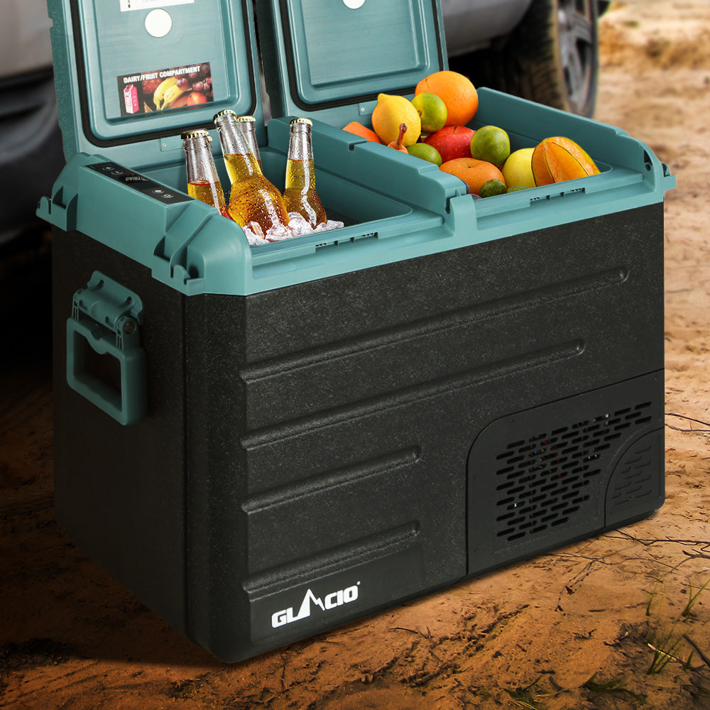 Glacio 50L Portable Fridge Freezer Fridges Cooler Camping 12V/24V/240V Caravan Glacio