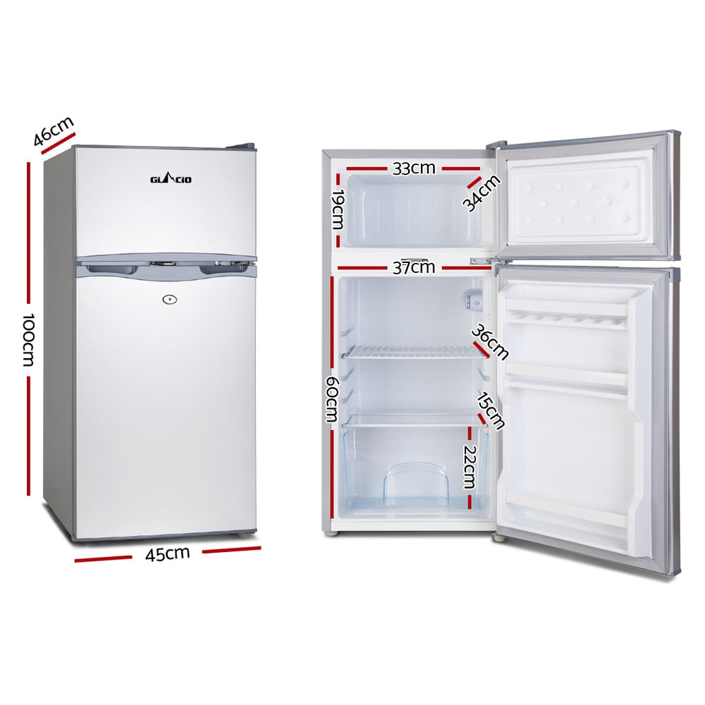 Glacio 100L Portable Bar Fridge Freezer Cooler 12V/24V/240V Caravan freeshipping - Awezingly