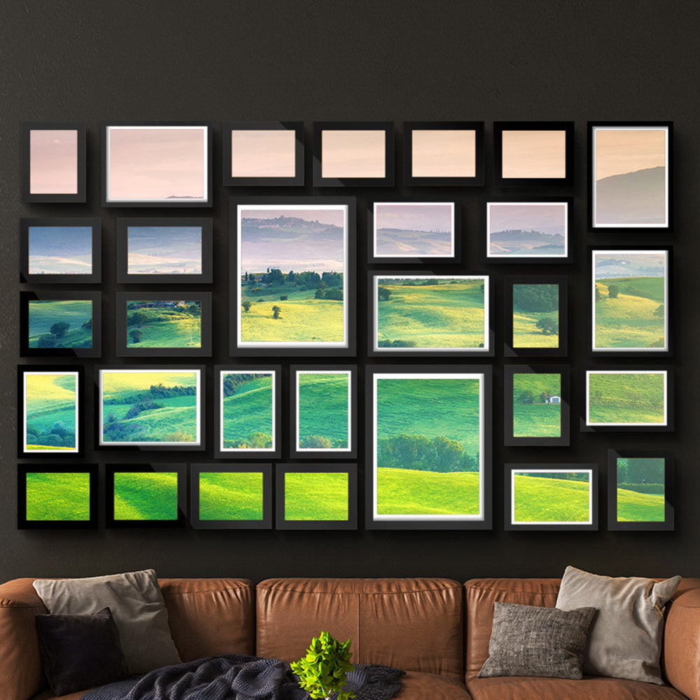 30 PCS Photo Frame Set Wall Hanging Collage Picture Frames Home Decor Gift Black freeshipping - Awezingly
