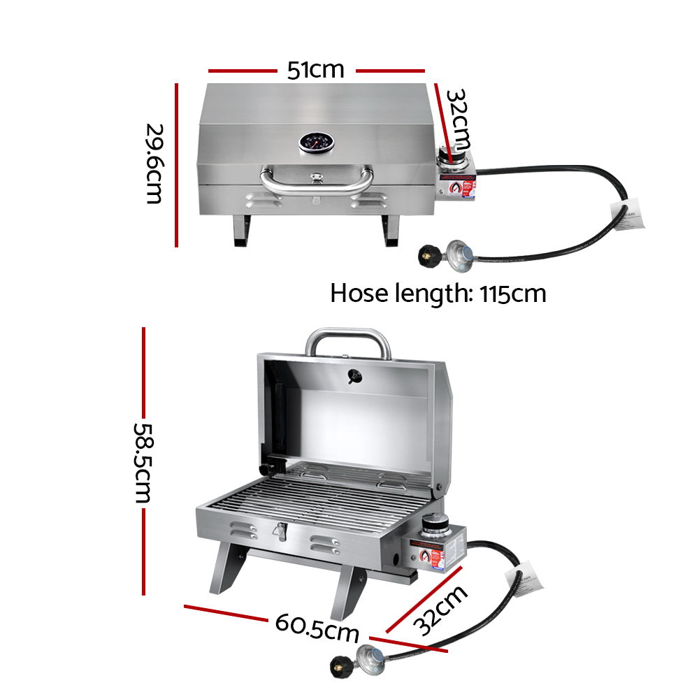 Grillz Portable Gas BBQ Grill Heater Grillz
