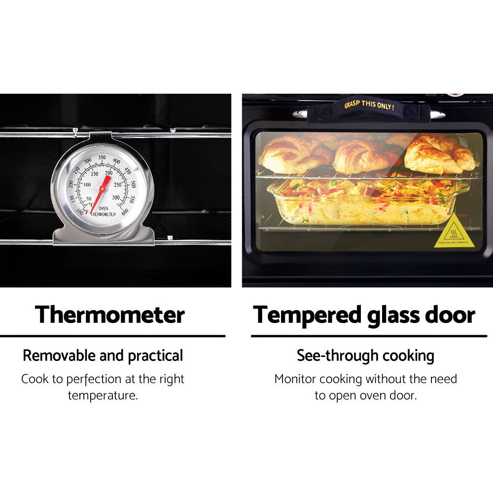 Devanti 3 Burner Portable Oven - Black & Yellow Devanti