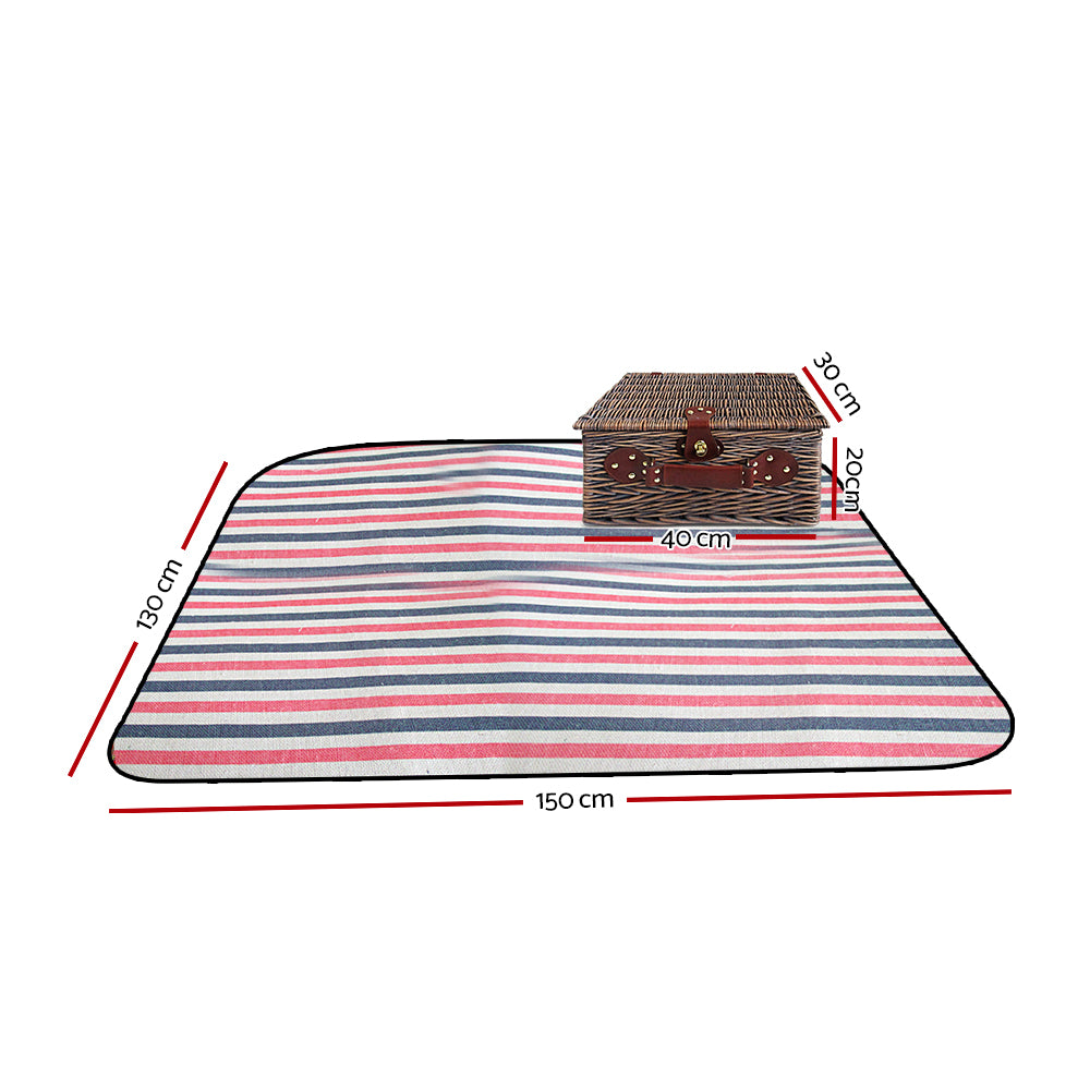 Alfresco 4 Person Picnic Basket Baskets Deluxe Outdoor Corporate Gift Blanket freeshipping - Awezingly