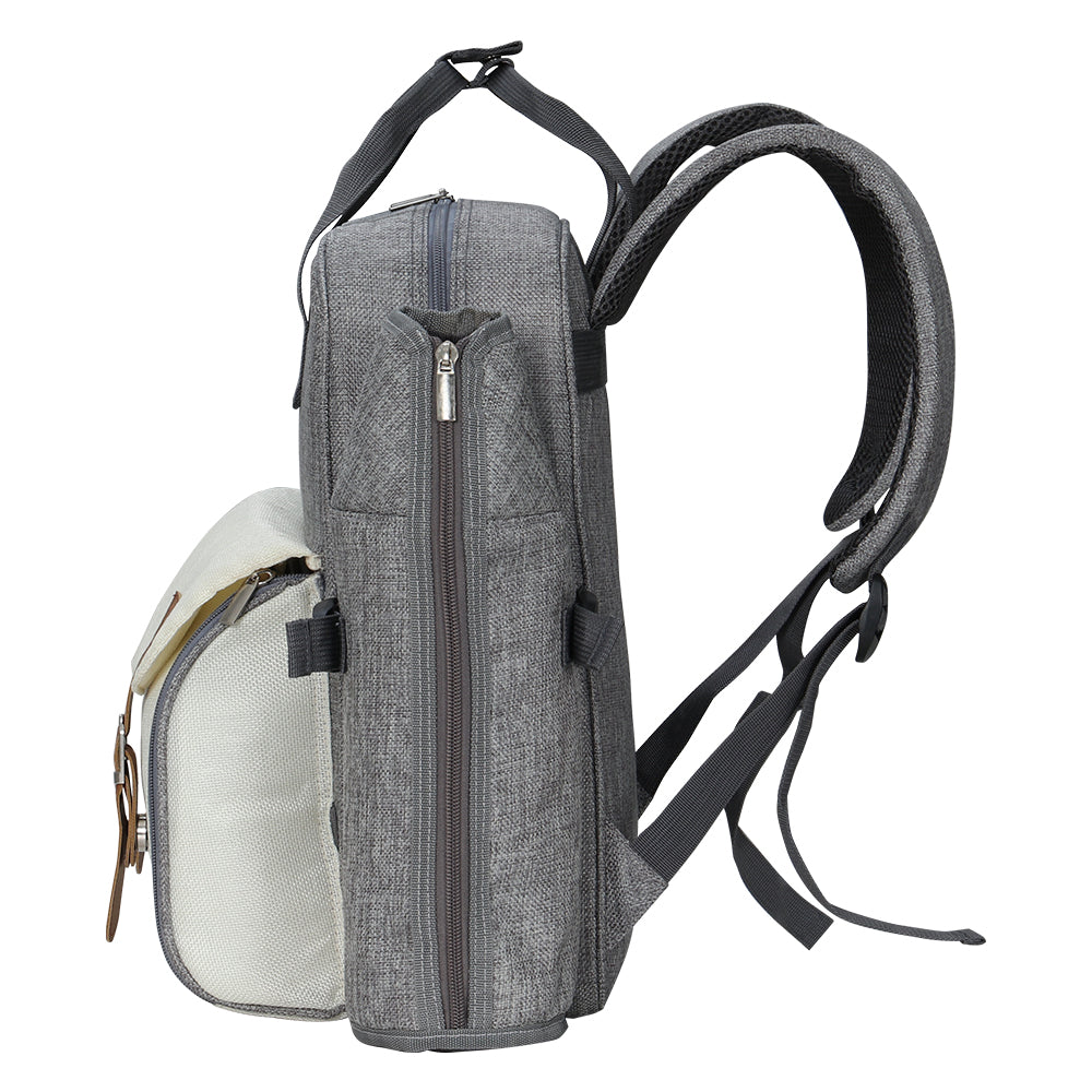 Alfresco Picnic Basket Backpack Set Cooler Bag 4 Person Outdoor Insulated Liquor Alfresco