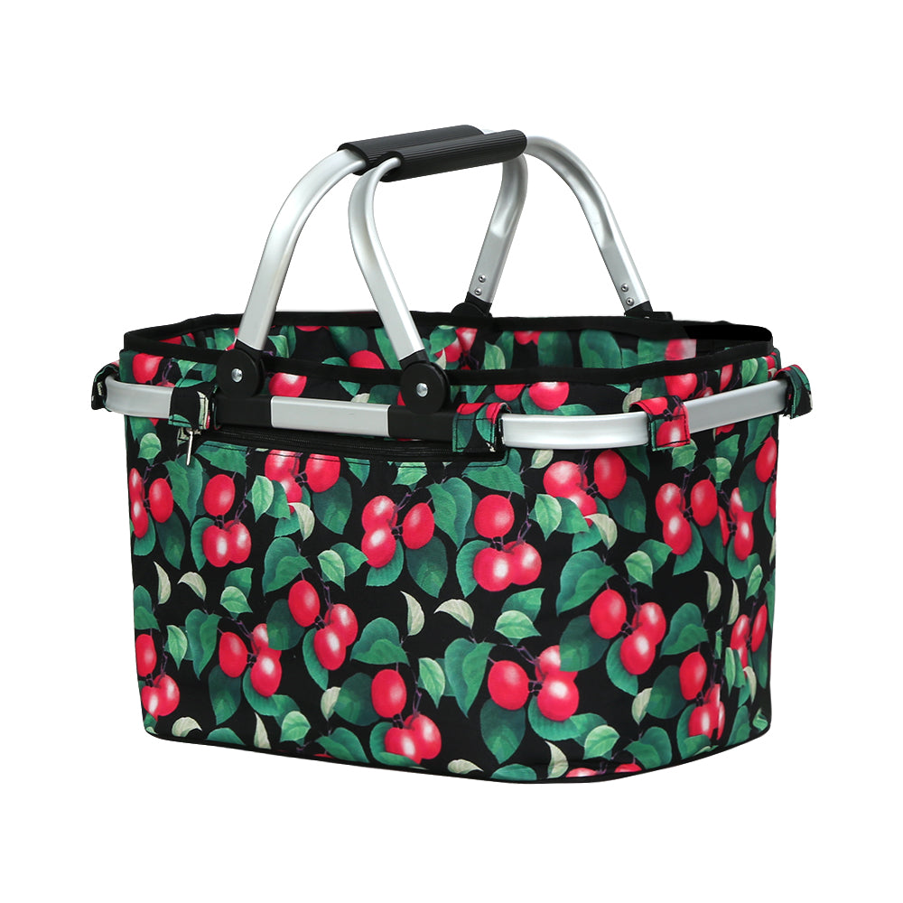 Alfresco Picnic Bag Basket Folding Large Hamper Camping Hiking Insulated Alfresco