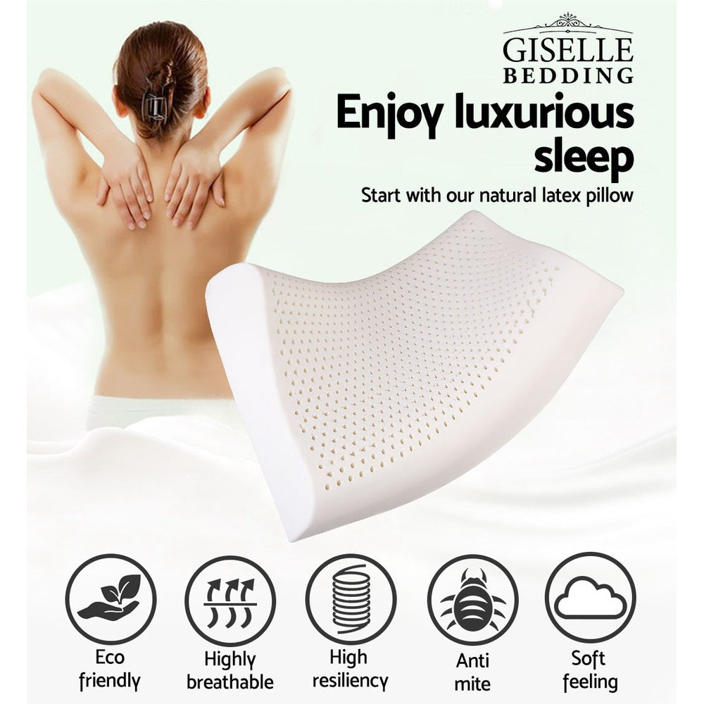 Giselle Bedding Set of 2 Natural Latex Pillow Giselle Bedding