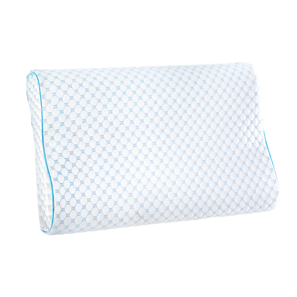Giselle Memory Foam Pillow Ice Silk Cover Contour Pillows Cool Cervical Support freeshipping - Awezingly