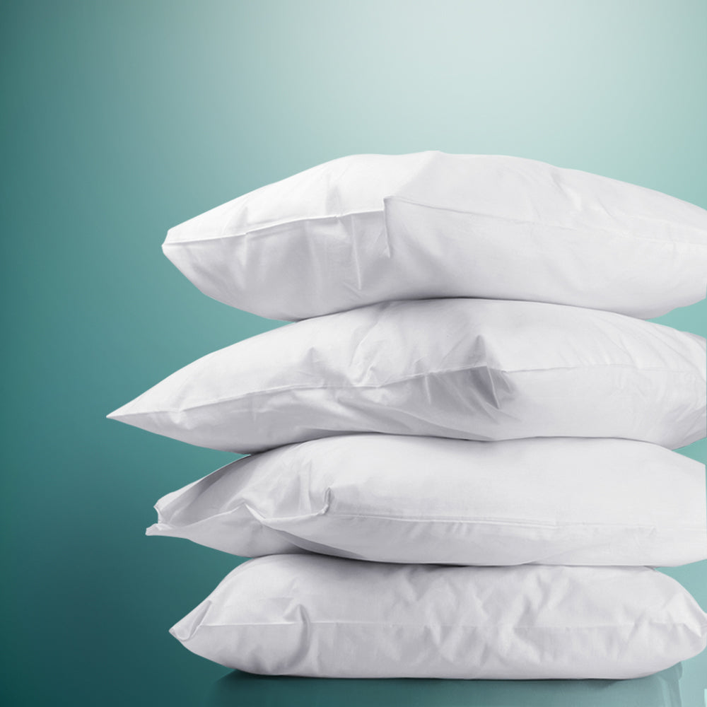Giselle Bedding King Size 4 Pack Bed Pillow Medium*2 Firm*2 Microfibre Fiiling freeshipping - Awezingly