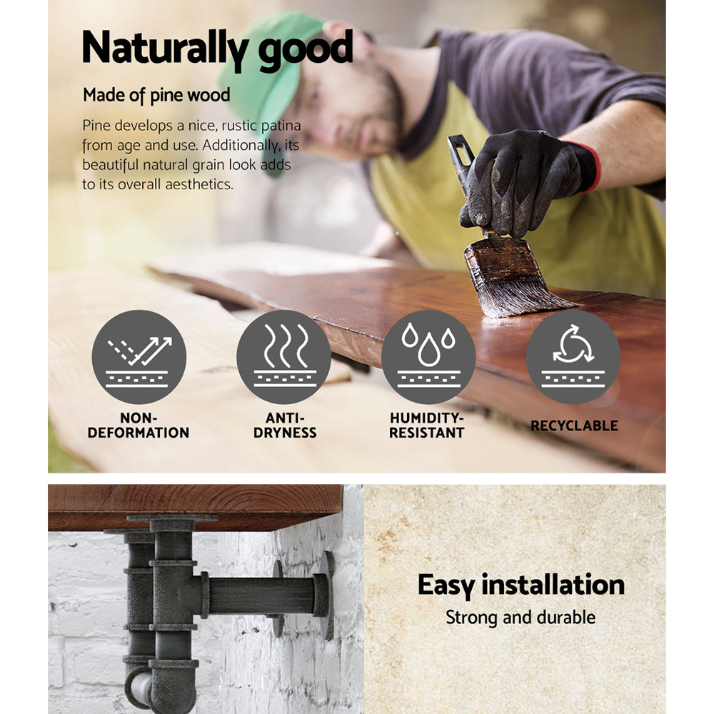 Artiss DIY Industrial Wall Shelves