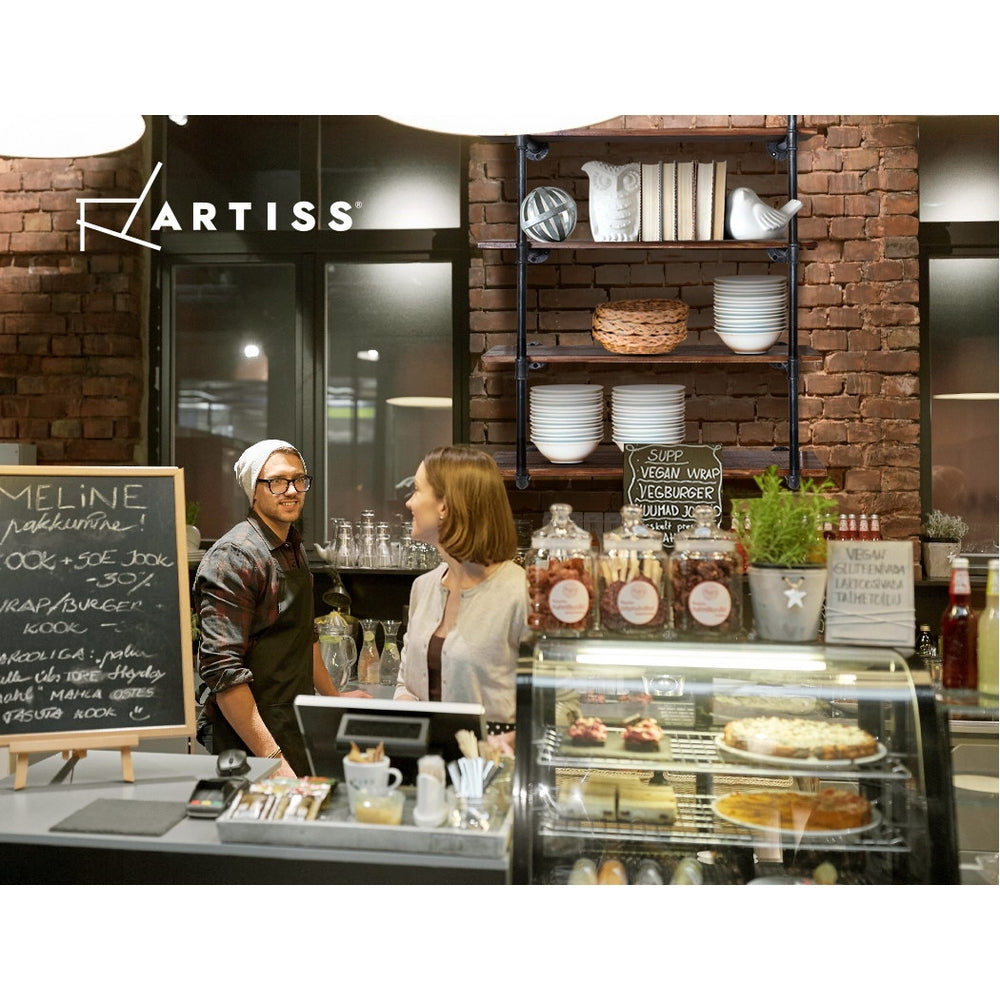 Artiss Industrial DIY Pipe Shelf Rustic Floating Wall Display Shelves Brackets Artiss