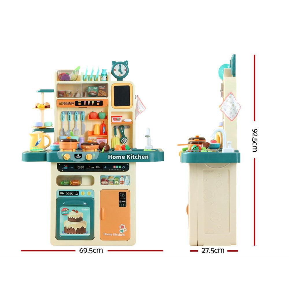 Keezi Kids Kitchen Playset Pretend Play Food Sink Cooking Utensils 73pcs Keezi