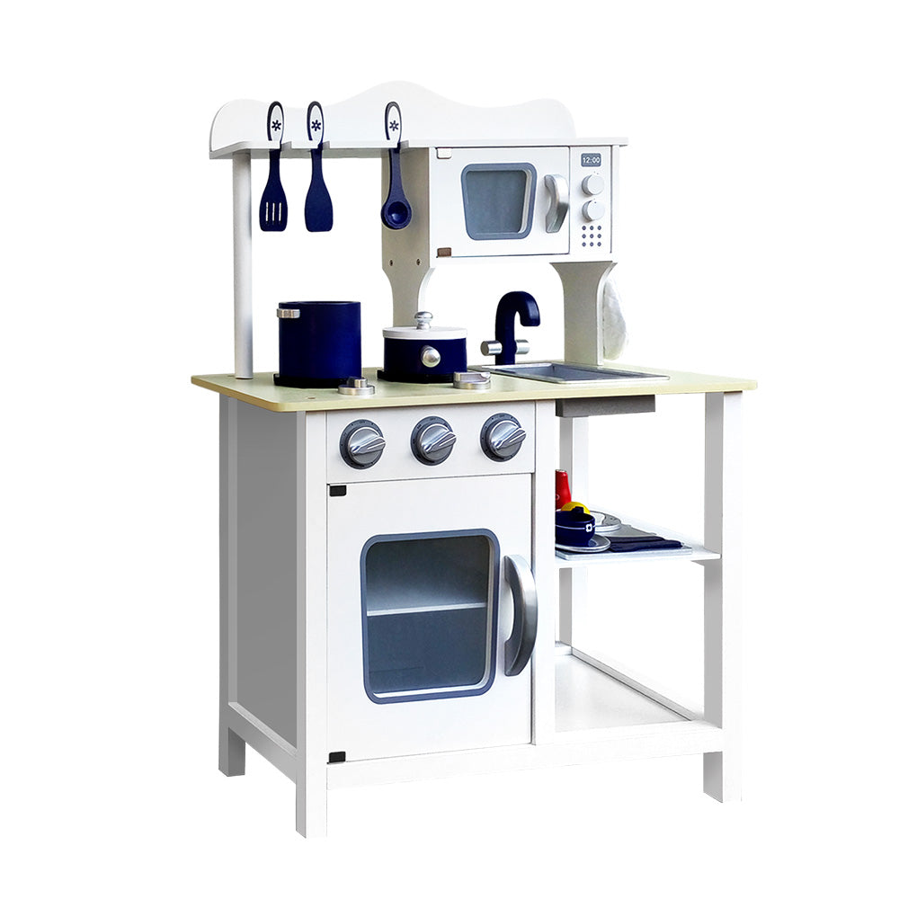 Keezi 18 Piece Kids Kitchen Play Set - White Keezi
