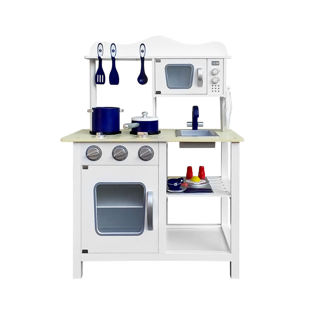 Keezi 18 Piece Kids Kitchen Play Set - White Keezi