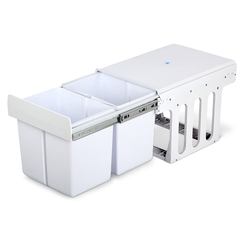 Cefito 2x15L Pull Out Bin - White freeshipping - Awezingly