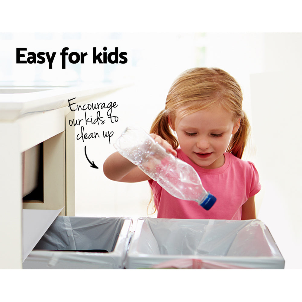 Cefito 2x15L Pull Out Bin - White freeshipping - Awezingly