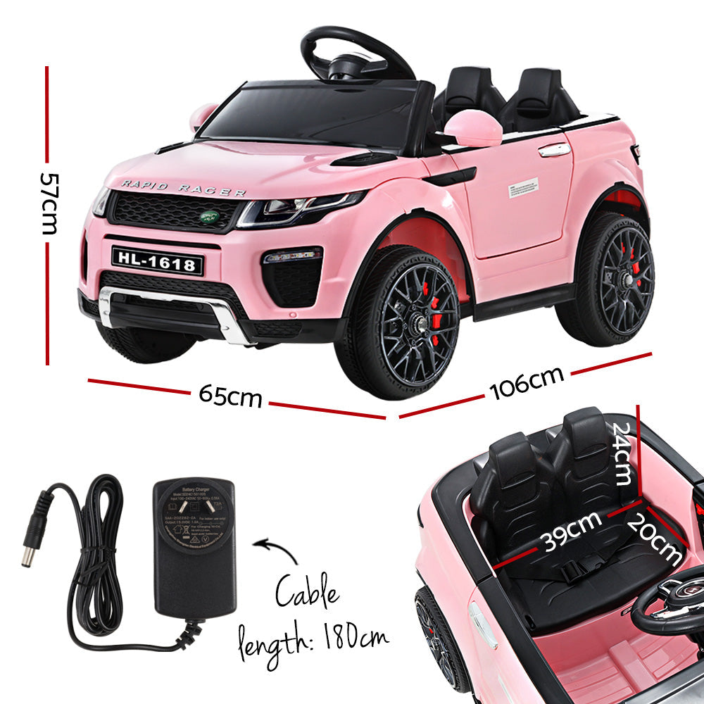 Rigo Kids Ride On Car Electric 12V Remote Toy Cars Battery SUV Toys Pink RIGO