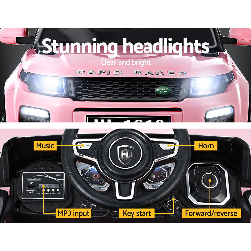 Rigo Kids Ride On Car Electric 12V Remote Toy Cars Battery SUV Toys Pink RIGO