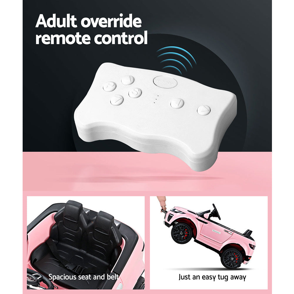 Rigo Kids Ride On Car Electric 12V Remote Toy Cars Battery SUV Toys Pink RIGO