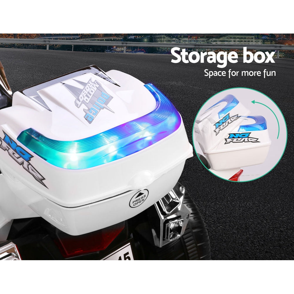 Rigo Kids Ride On Motorbike Motorcycle Car White RIGO