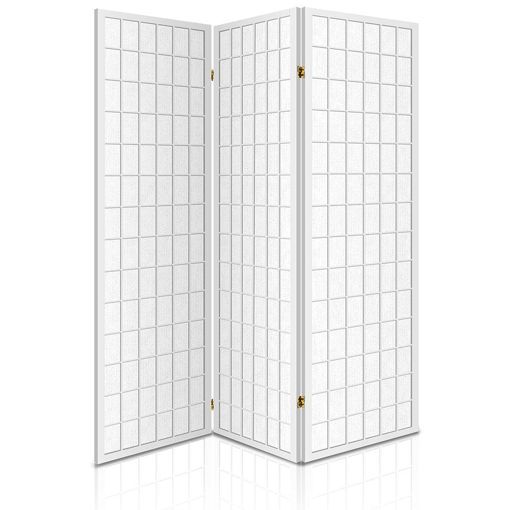 Artiss Room Divider Screen Wood Timber Dividers Fold Stand Wide White 3 Panel Artiss