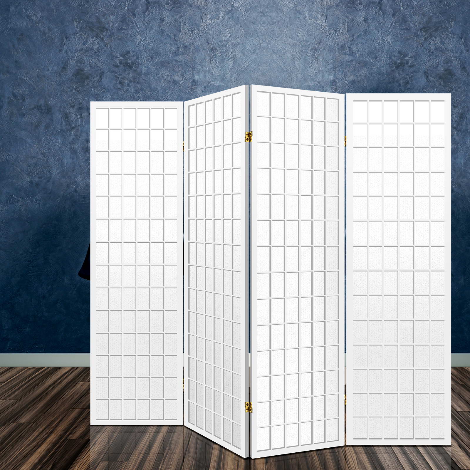 Artiss Room Divider Screen Wood Timber Dividers Fold Stand Wide White 4 Panel Artiss