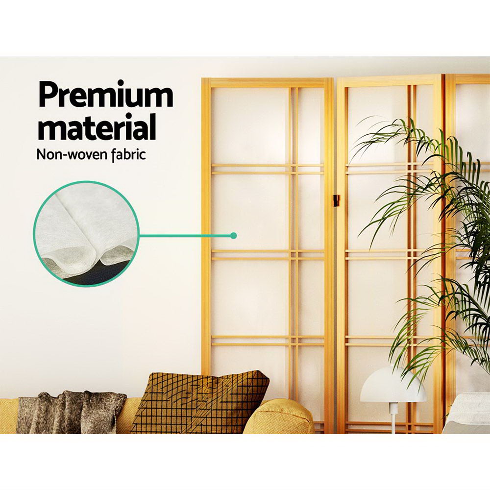 Artiss Room Divider Screen Privacy Wood Dividers Stand 3 Panel Nova Natural Artiss