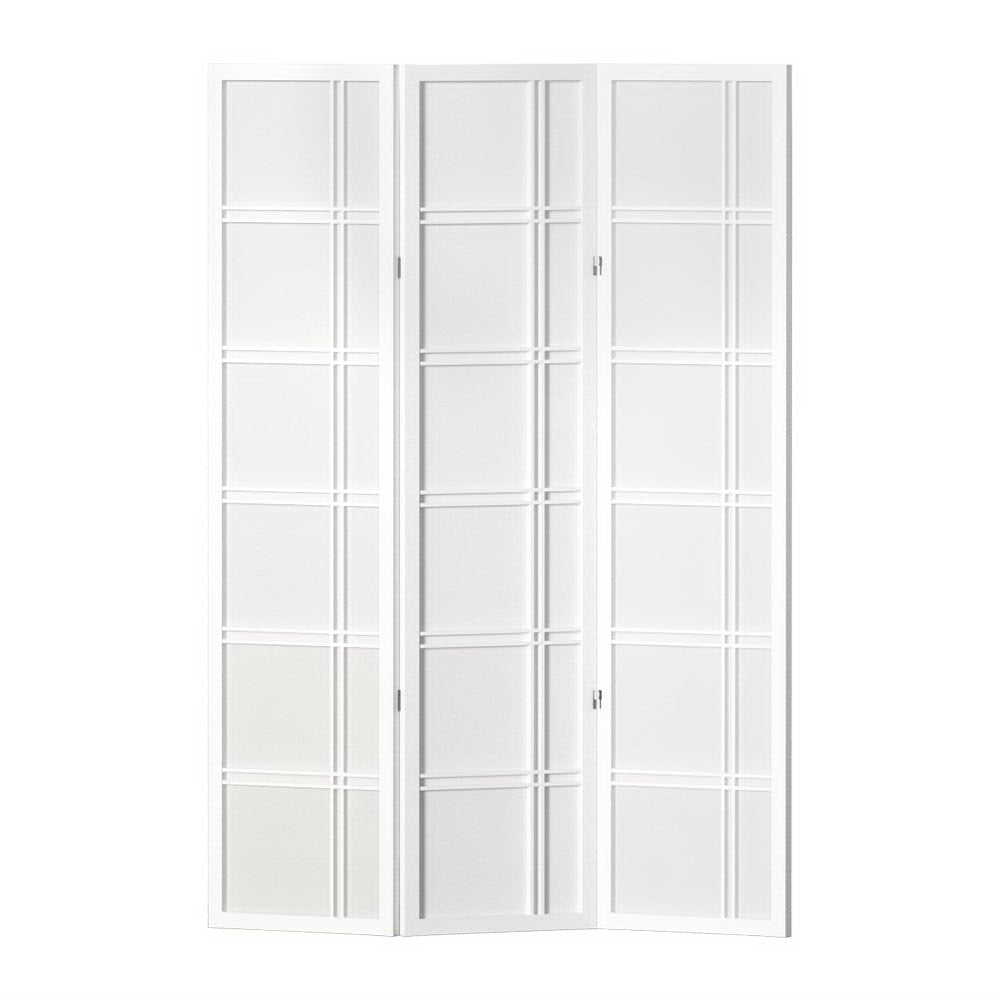 Artiss Room Divider Screen Privacy Wood Dividers Stand 3 Panel Nova White Artiss