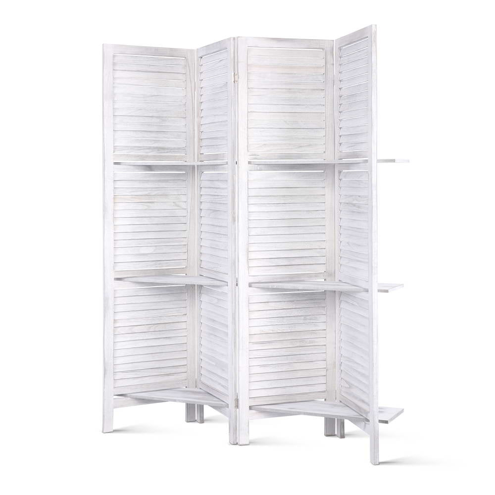 Artiss Room Divider Privacy Screen Foldable Partition Stand 4 Panel White freeshipping - Awezingly