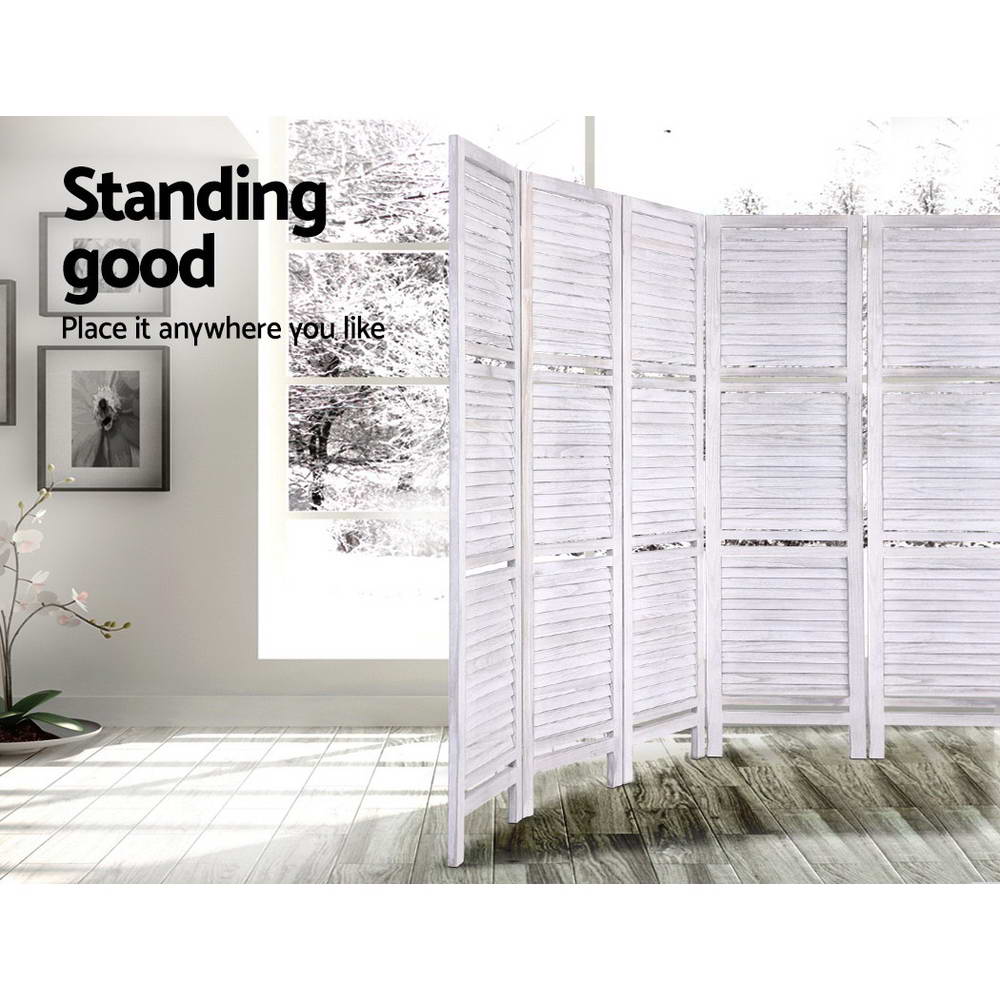 Artiss Room Divider Screen 8 Panel Privacy Foldable Dividers Timber Stand Shelf freeshipping - Awezingly