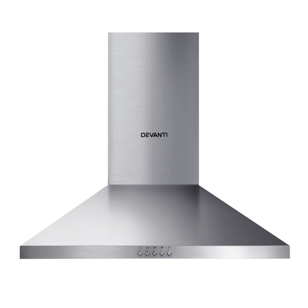 Devanti Range Hood 60cm 600mm Kitchen Canopy Stainless Steel Rangehood Wall Mount Devanti