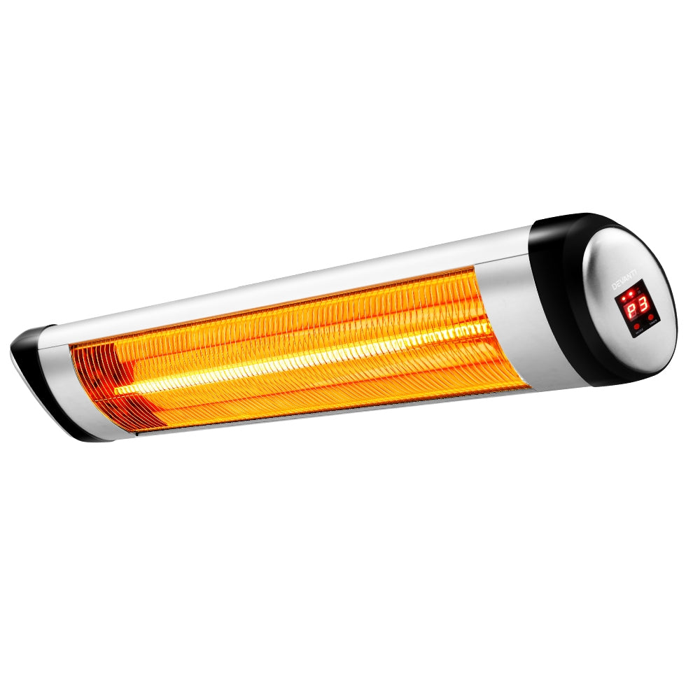 Devanti Electric Infrared Patio Heater Radiant Strip Remote Control 1500W Devanti