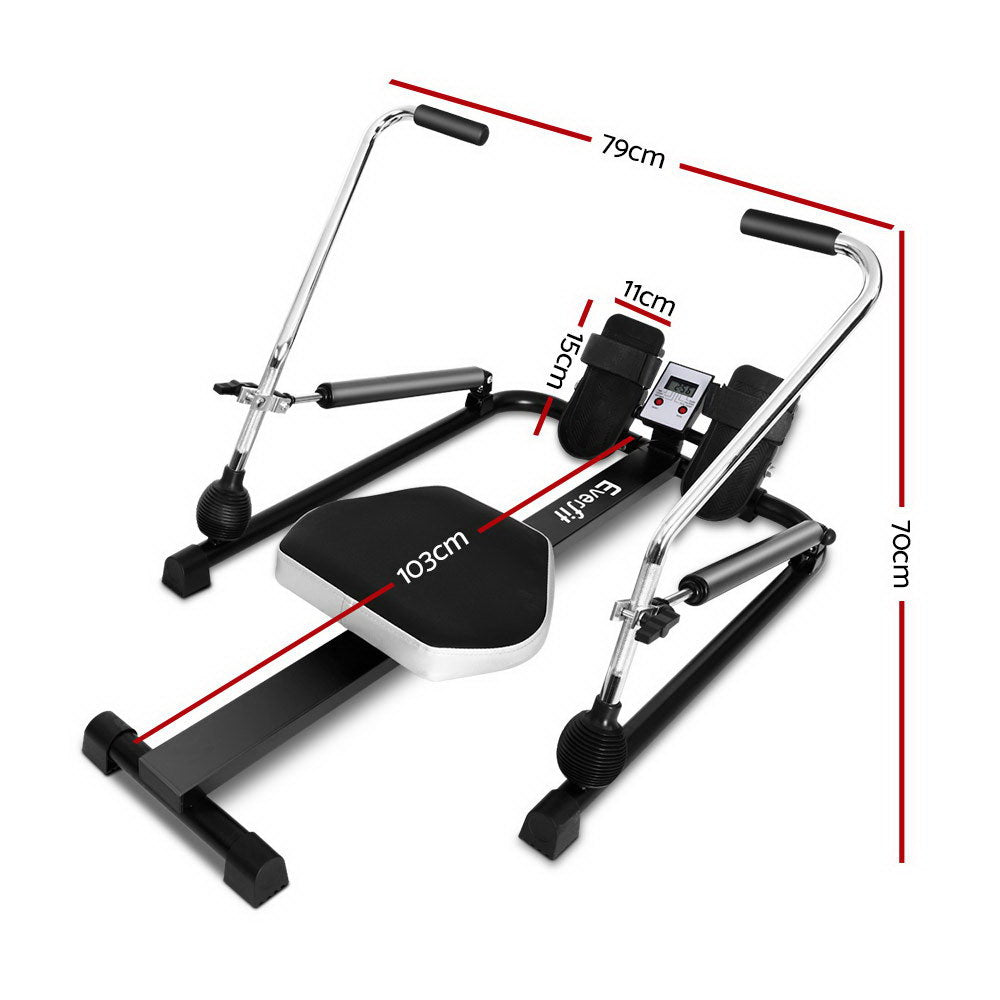 Everfit Rowing Exercise Machine Rower Hydraulic Resistance Fitness Gym Cardio Everfit