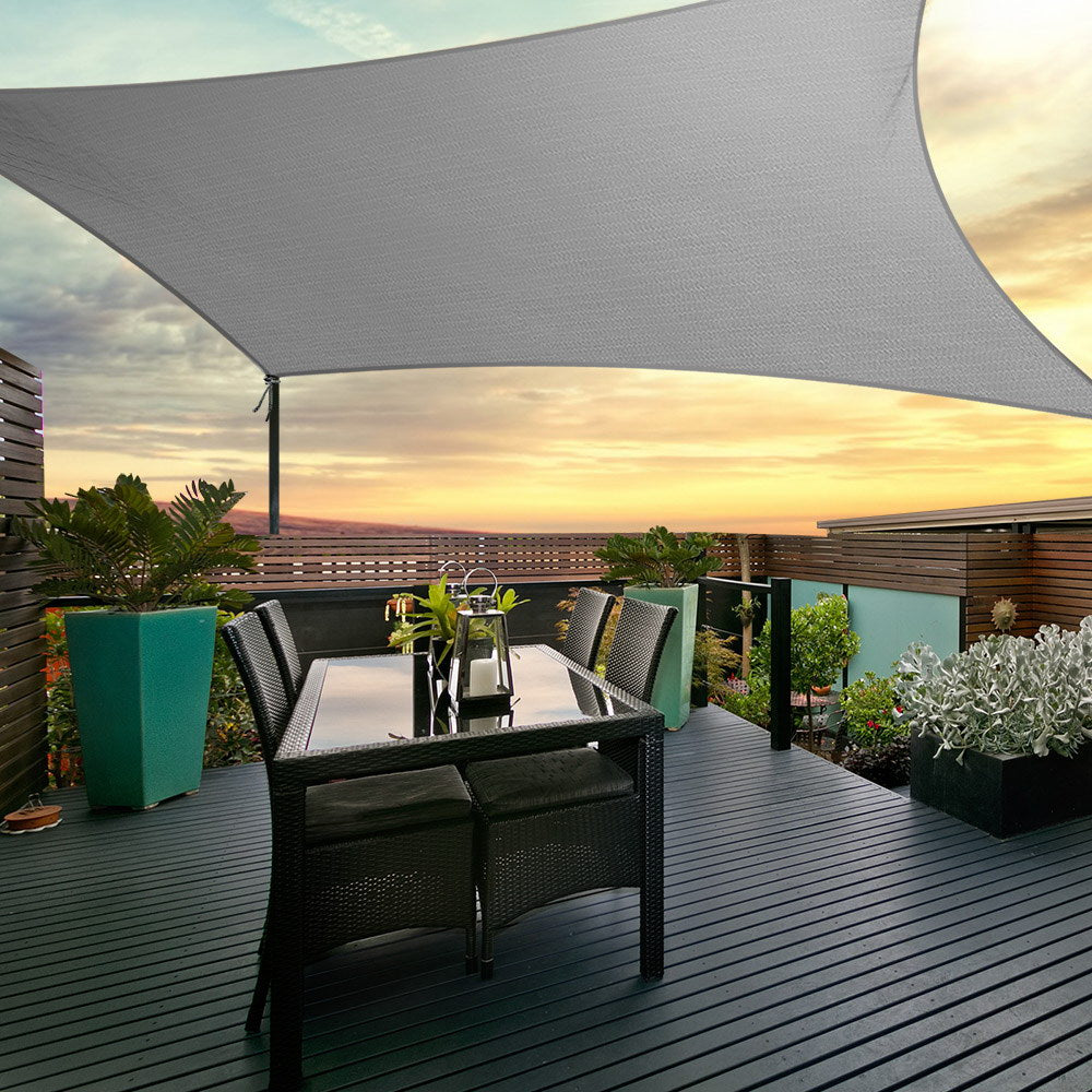 Instahut Sun Shade Sail Cloth Shadecloth Outdoor Canopy Square 280gsm 6x6m freeshipping - Awezingly