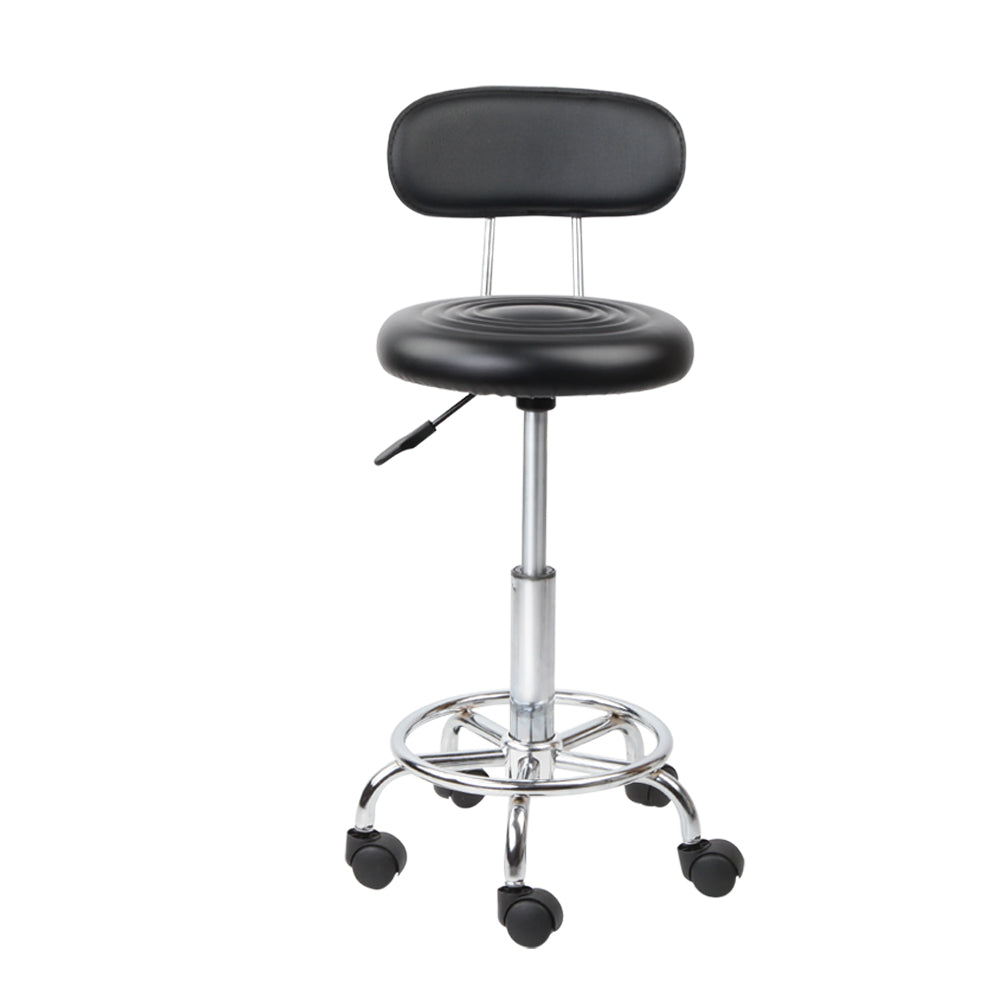Artiss 2X Salon Stool Swivel Backrest Chair Barber Hairdressing Hydraulic Height Artiss
