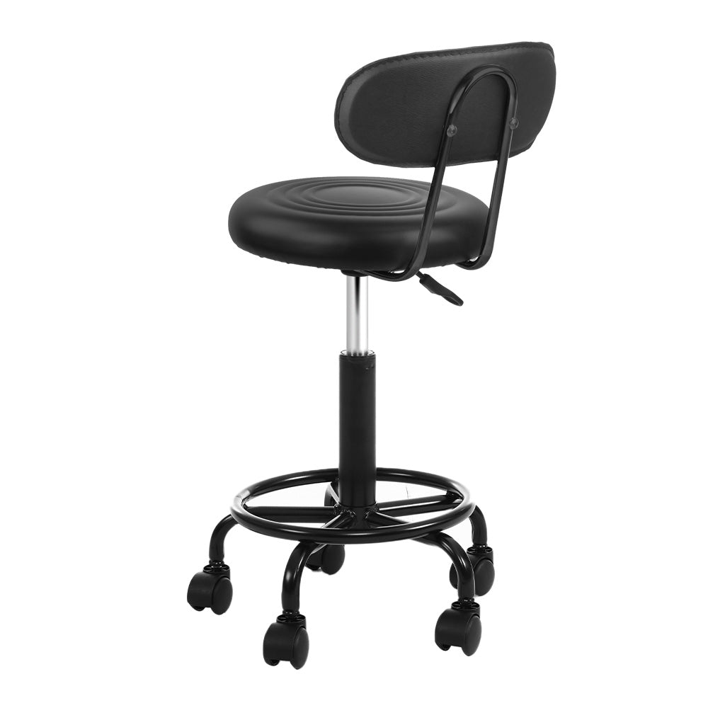Artiss 2X Salon Stool Swivel Backrest Chair Barber Hairdressing Hydraulic Lift Artiss