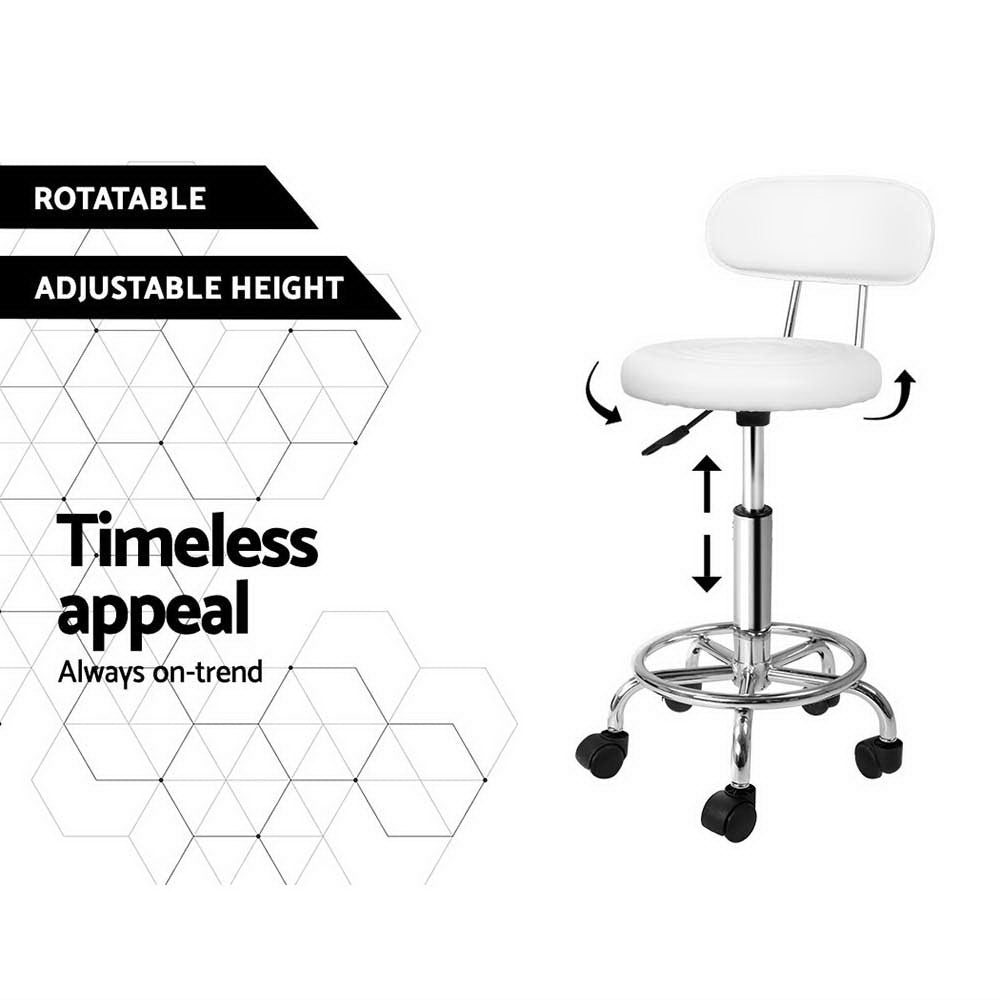 Artiss 2X Saddle Salon Stool Swivel Backrest Chair Barber Chair Hydraulic Lift Artiss