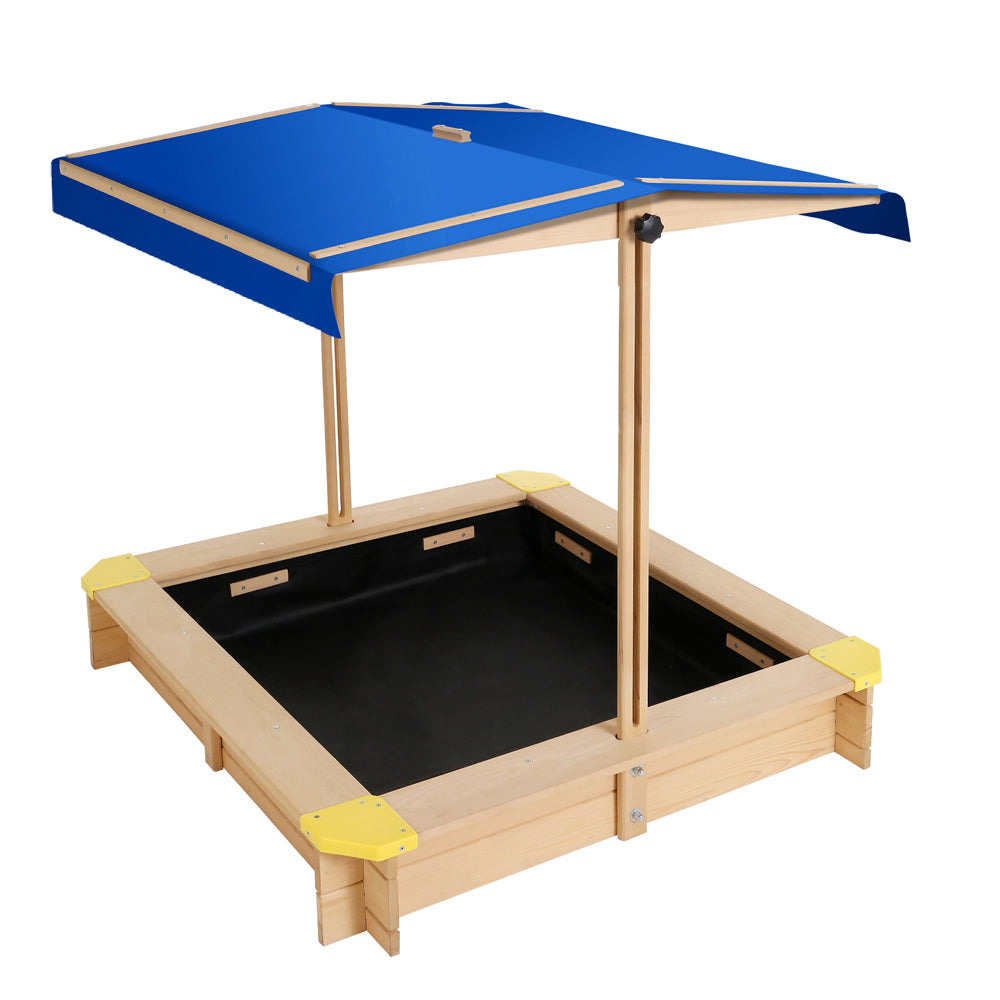 Keezi Wooden Outdoor Sand Box Set Sand Pit- Natural Wood freeshipping - Awezingly