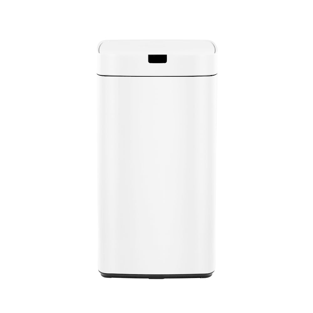 Devanti 45L Sensor Bin White freeshipping - Awezingly