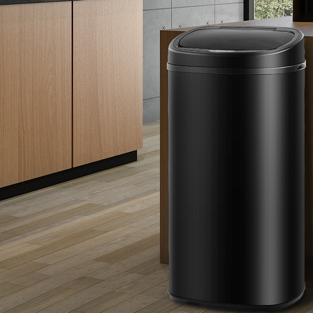 68L Motion Sensor Rubbish Bin - Black freeshipping - Awezingly