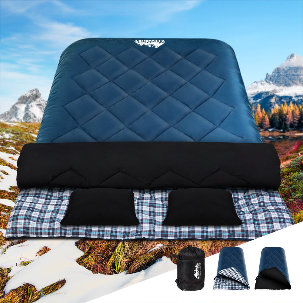 Weisshorn Sleeping Bag Camping Hiking Tent Outdoor Comfort 5 Degree Navy Weisshorn