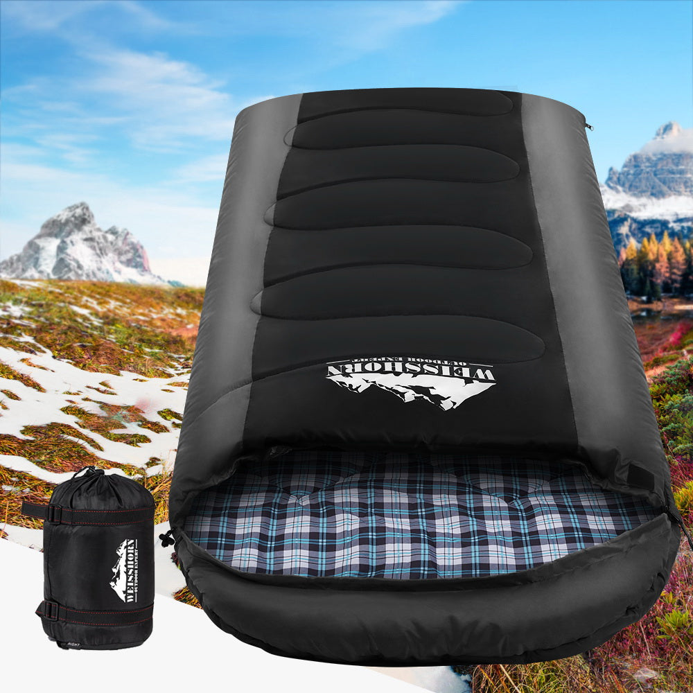 Weisshorn Sleeping Bag Bags Single Camping Hiking -20°C to 10°C Tent Winter Thermal Grey freeshipping - Awezingly
